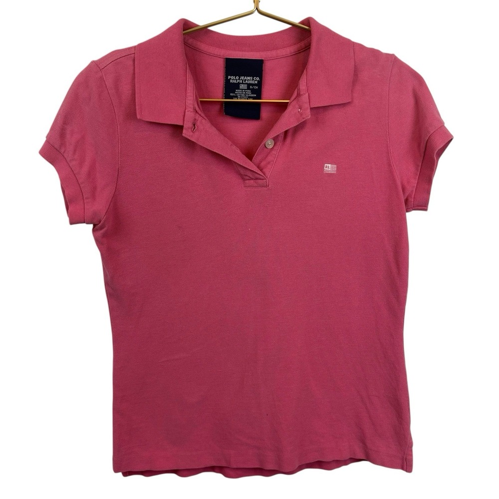 Y2k Polo Ralph Lauren Pink Polo Shirt‎ Size Small 100% Cotton Menswear Preppy